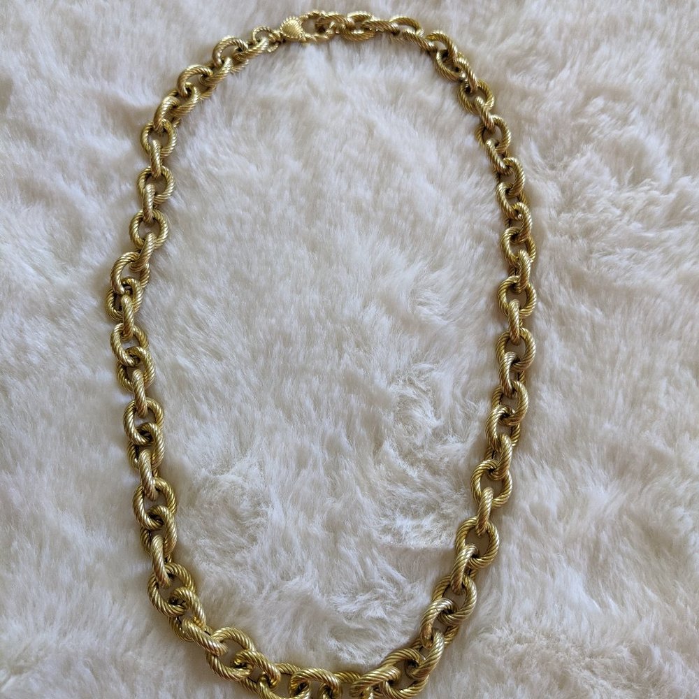 Judith Ripka Rolo Necklace Gold over Sterling